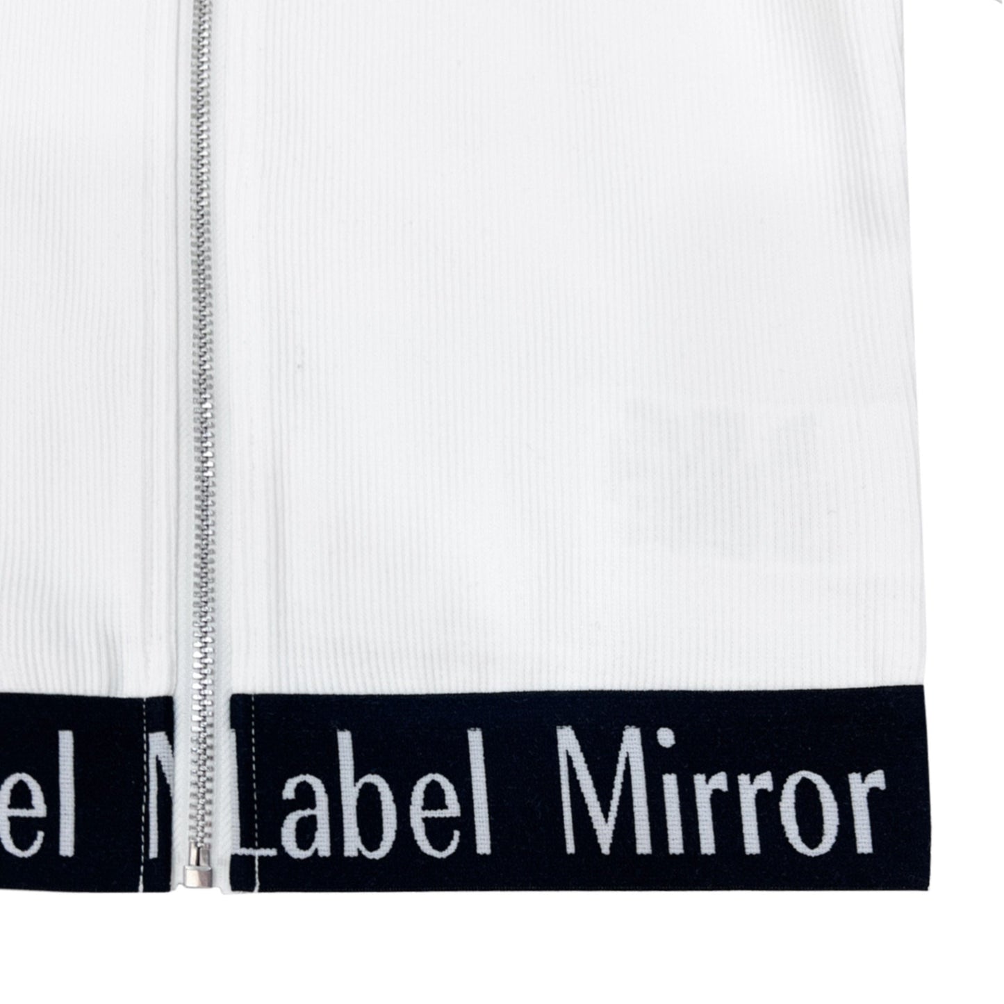 Label Mirror Ribbed Elastic Zip Up Hoodie | Designer code: LM2022SS019 | Luxury Fashion Eshop | Lamode.com.hk