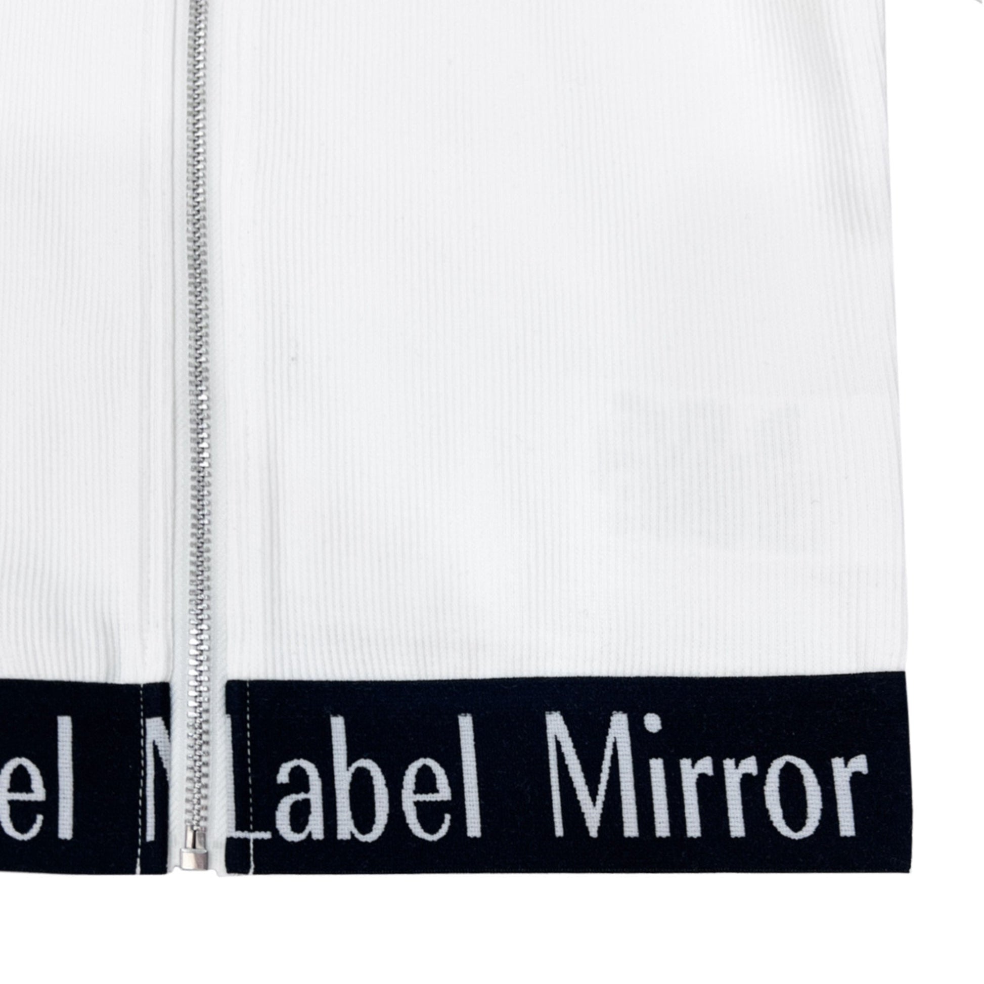 Label Mirror Ribbed Elastic Zip Up Hoodie | Designer code: LM2022SS019 | Luxury Fashion Eshop | Lamode.com.hk
