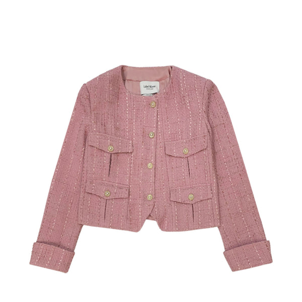 Label Mirror Four Pockets Tweed Jacket | Designer code: LM2022FW039 | Luxury Fashion Eshop | Lamode.com.hk
