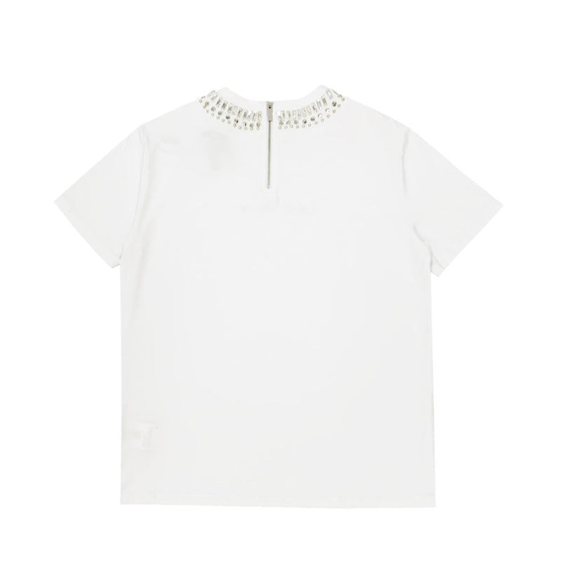 Label Mirror T-shirt With Stud Collar | Designer code: LM2022SS012 | Luxury Fashion Eshop | Lamode.com.hk