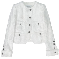 Label Mirror Tweed Jacket With Turned Cuffs | Designer code: LM2022SS003 | Luxury Fashion Eshop | Lamode.com.hk