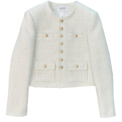 Label Mirror Plain Tweed Jacket | Designer code: LM2022SS010 | Luxury Fashion Eshop | Lamode.com.hk