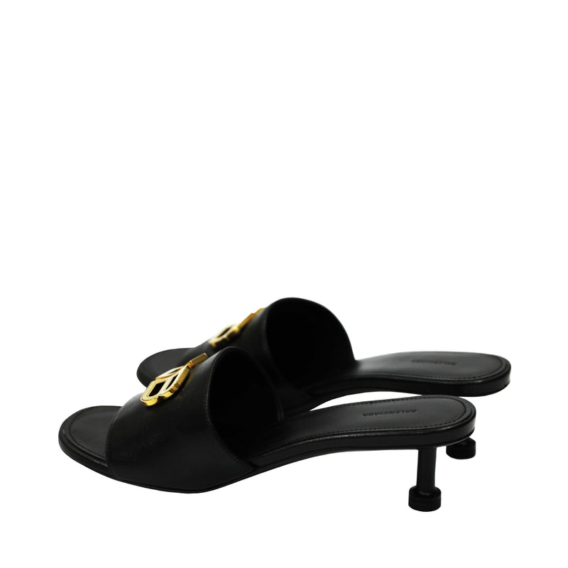 Balenciaga BB Plaque Heel Sandal | Designer code: 722309WBCW1 | Luxury Fashion Eshop | Lamode.com.hk
