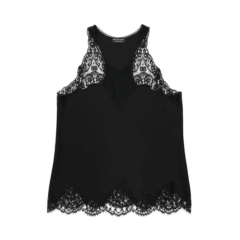 Balenciaga Top With Lace | Designer code: 725068TKO04 | Luxury Fashion Eshop | Lamode.com.hk