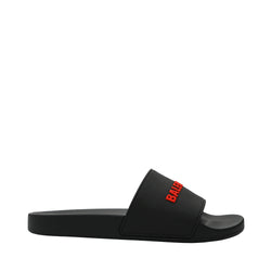 Balenciaga Logo Embossed Pool Slides | Designer code: 565826W1S80 | Luxury Fashion Eshop | Lamode.com.hk