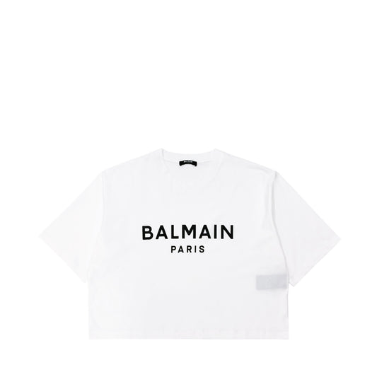 Balmain Logo Print T-shirt | Designer code: YF1EE020BB02 | Luxury Fashion Eshop | Lamode.com.hk