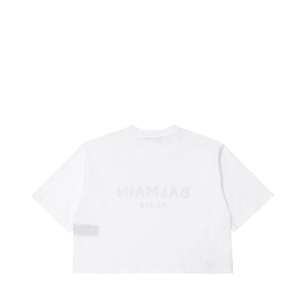 Balmain Logo Print T-shirt | Designer code: YF1EE020BB02 | Luxury Fashion Eshop | Lamode.com.hk