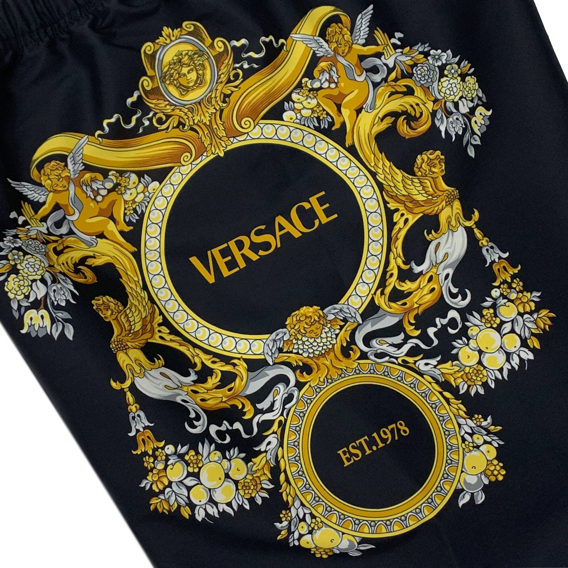 Versace Logo Print Swim Shorts | Designer code: 10015981A06330 | Luxury Fashion Eshop | Lamode.com.hk