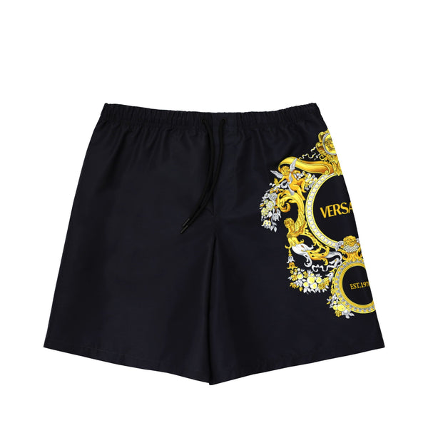 Versace Logo Print Swim Shorts | Designer code: 10015981A06330 | Luxury Fashion Eshop | Lamode.com.hk