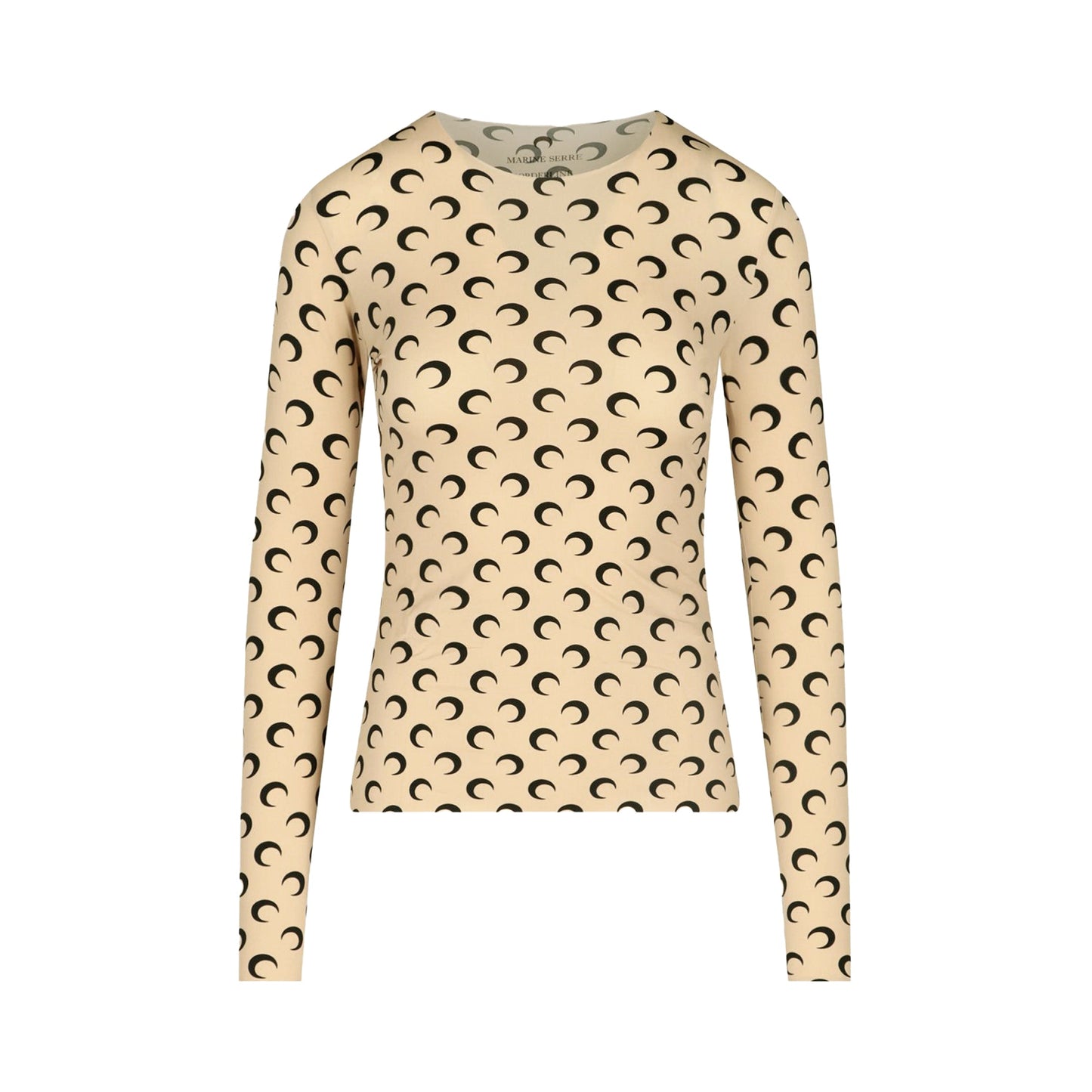 Marine Serre Crescent Moon Print Jersey Top | Designer code: T068ICONWSS22 | Luxury Fashion Eshop | Lamode.com.hk