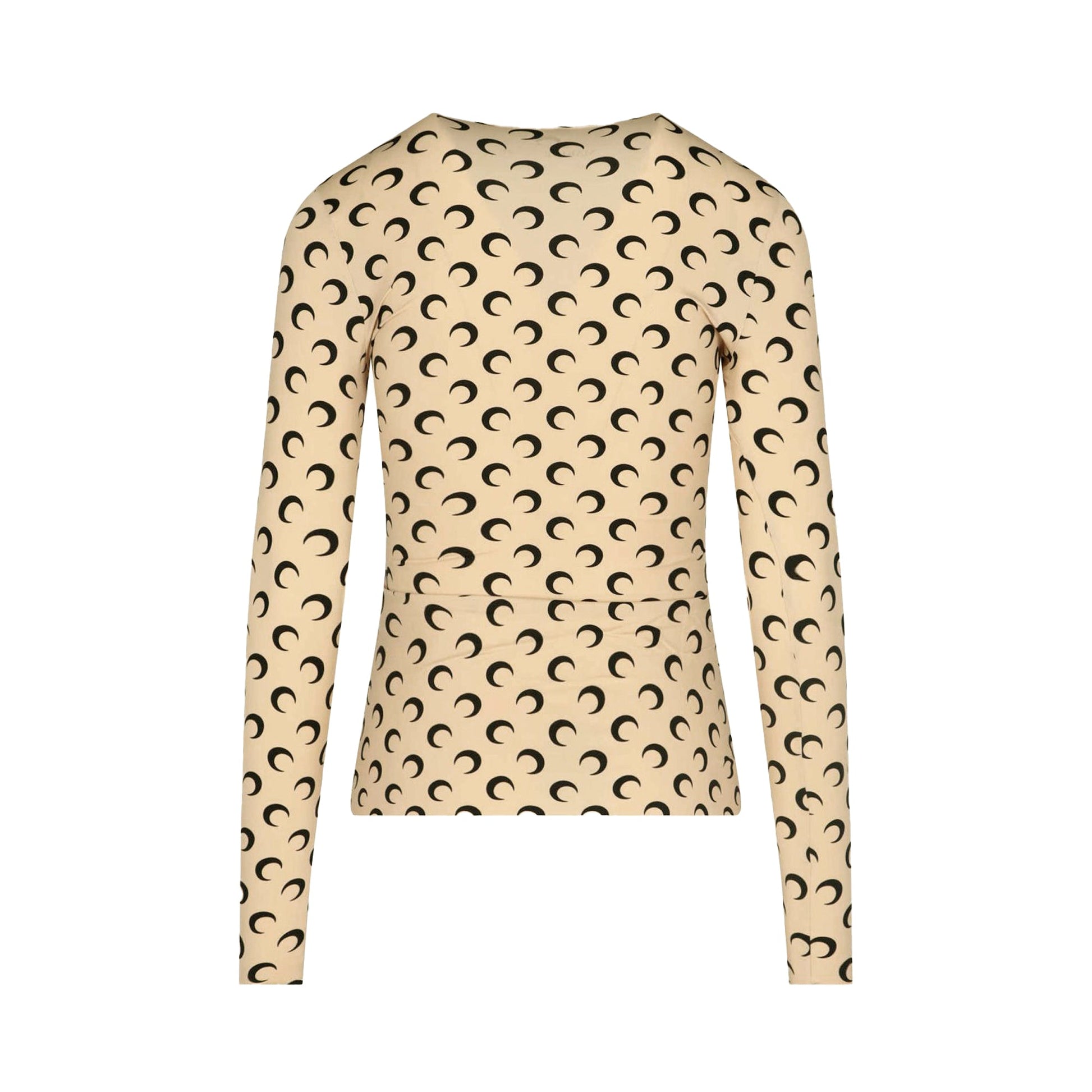 Marine Serre Crescent Moon Print Jersey Top | Designer code: T068ICONWSS22 | Luxury Fashion Eshop | Lamode.com.hk