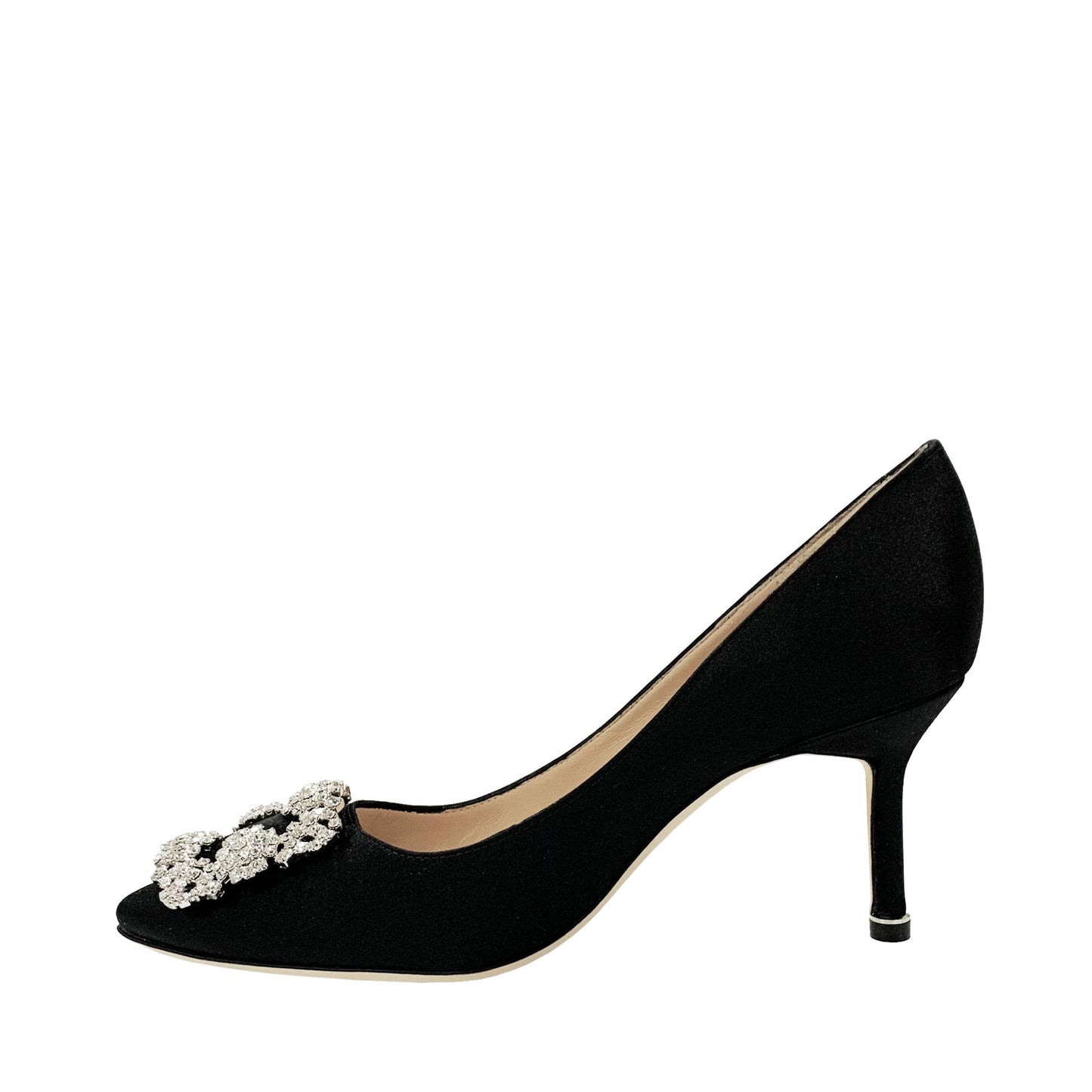 Manolo Blahnik Satin Jewel Buckle Pumps | Designer code: 9XX0316 | Luxury Fashion Eshop | Lamode.com.hk
