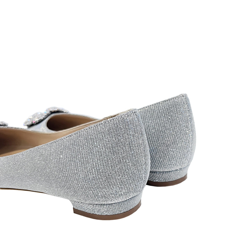 Manolo Blahnik Hangisi Buckled Ballerina Flats | Designer code: 9XX0590 | Luxury Fashion Eshop | Lamode.com.hk