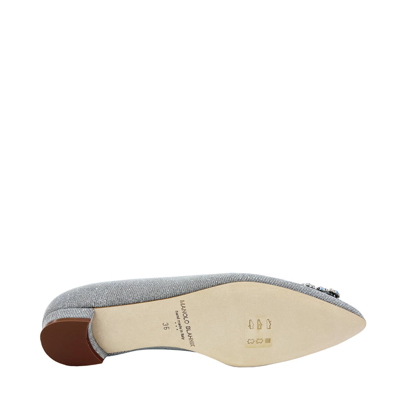 Manolo Blahnik Hangisi Buckled Ballerina Flats | Designer code: 9XX0590 | Luxury Fashion Eshop | Lamode.com.hk