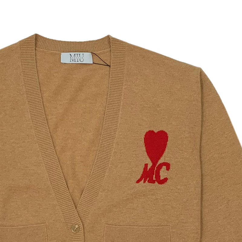 Miuccia Sweetheart Cardigan | Designer code: MC2022AW0100 | Luxury Fashion Eshop | Lamode.com.hk