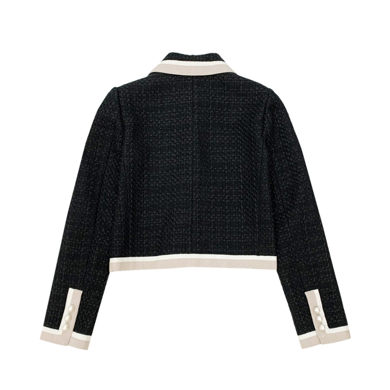 Miuccia Tweed Jacket With Pearl Buttons | Designer code: MC2022AW0005 | Luxury Fashion Eshop | Lamode.com.hk
