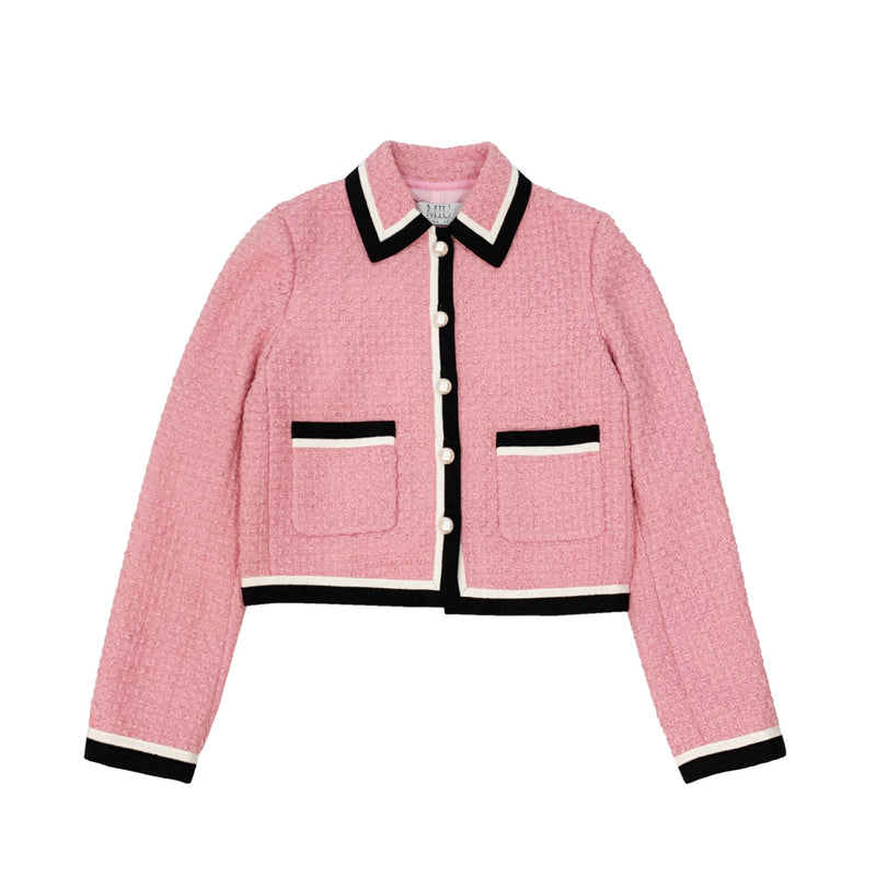 Miuccia Tweed Jacket With Pearl Buttons | Designer code: MC2022AW0005 | Luxury Fashion Eshop | Lamode.com.hk