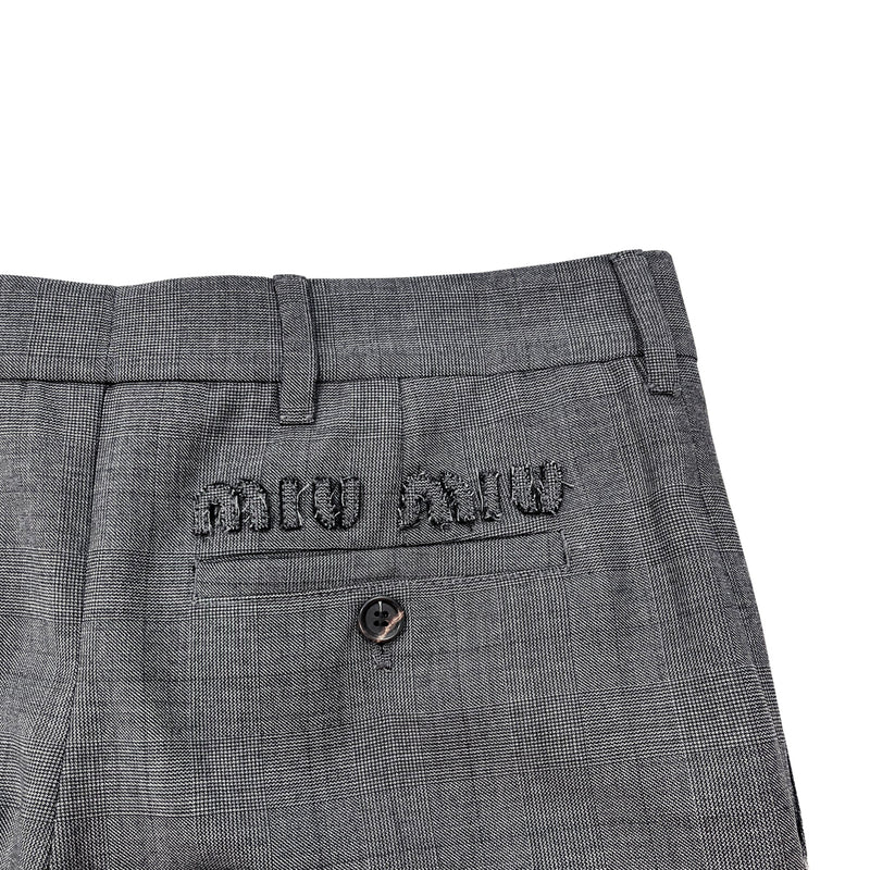 Miu Miu Check Trousers | Designer code: MP157810DI | Luxury Fashion Eshop | Lamode.com.hk