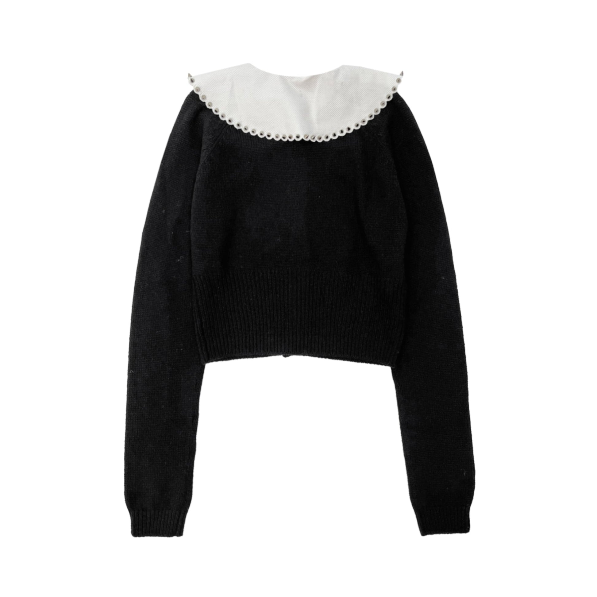 Miu Miu Contrasting Collar Cardigan | Designer code: MMF5571Z9L | Luxury Fashion Eshop | Lamode.com.hk