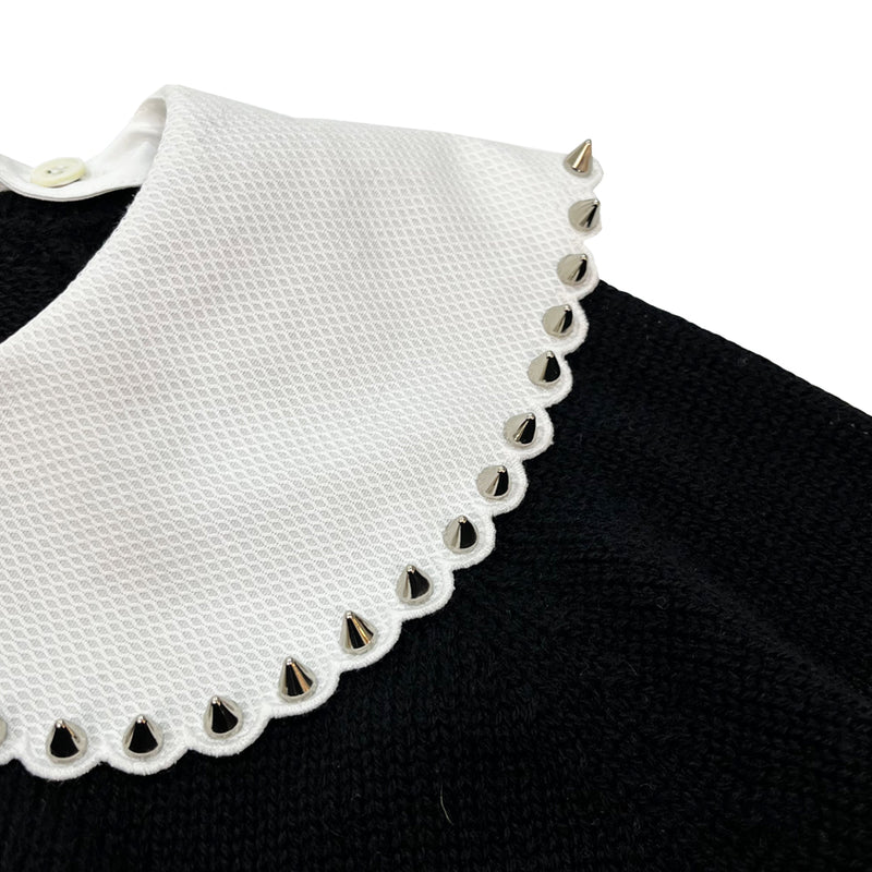Miu Miu Contrasting Collar Cardigan | Designer code: MMF5571Z9L | Luxury Fashion Eshop | Lamode.com.hk