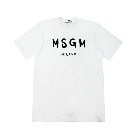 MSGM Logo Printed T Shirt Dress | Designer code: 2000MDA510200002 | Luxury Fashion Eshop | Lamode.com.hk