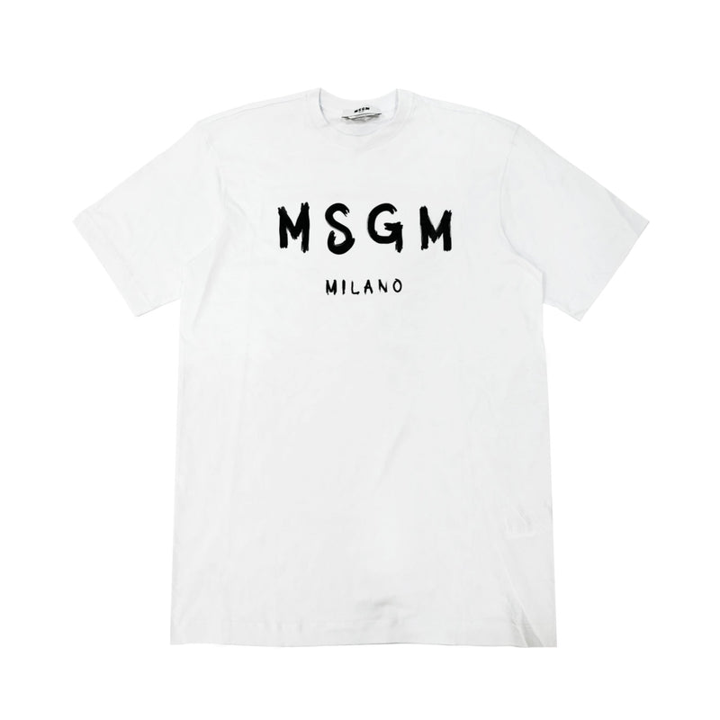 MSGM Logo Printed T Shirt Dress | Designer code: 2000MDA510200002 | Luxury Fashion Eshop | Lamode.com.hk