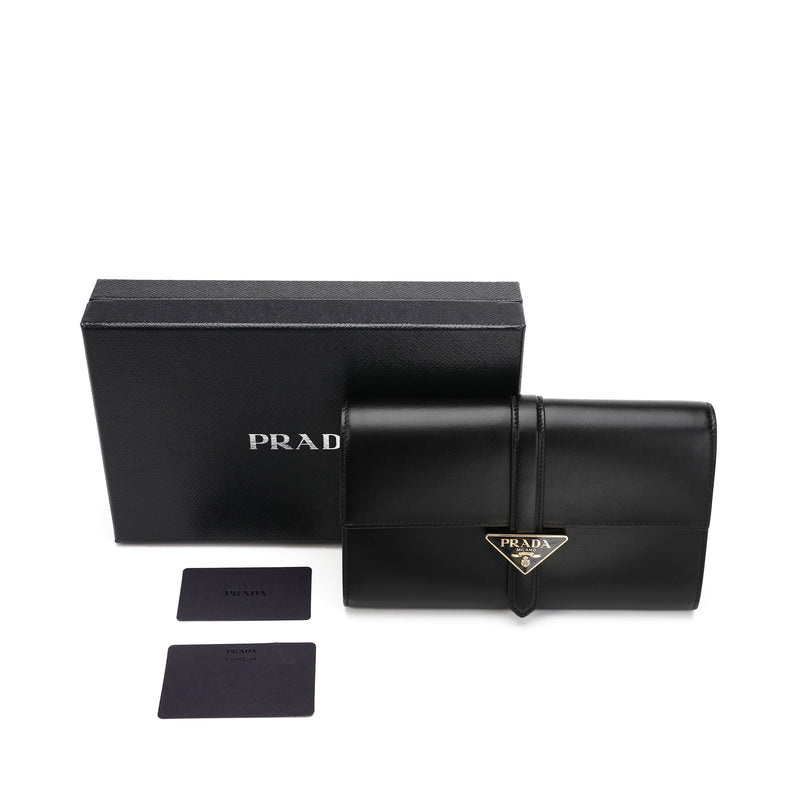 Prada rectangular logo clutch bag Clearance