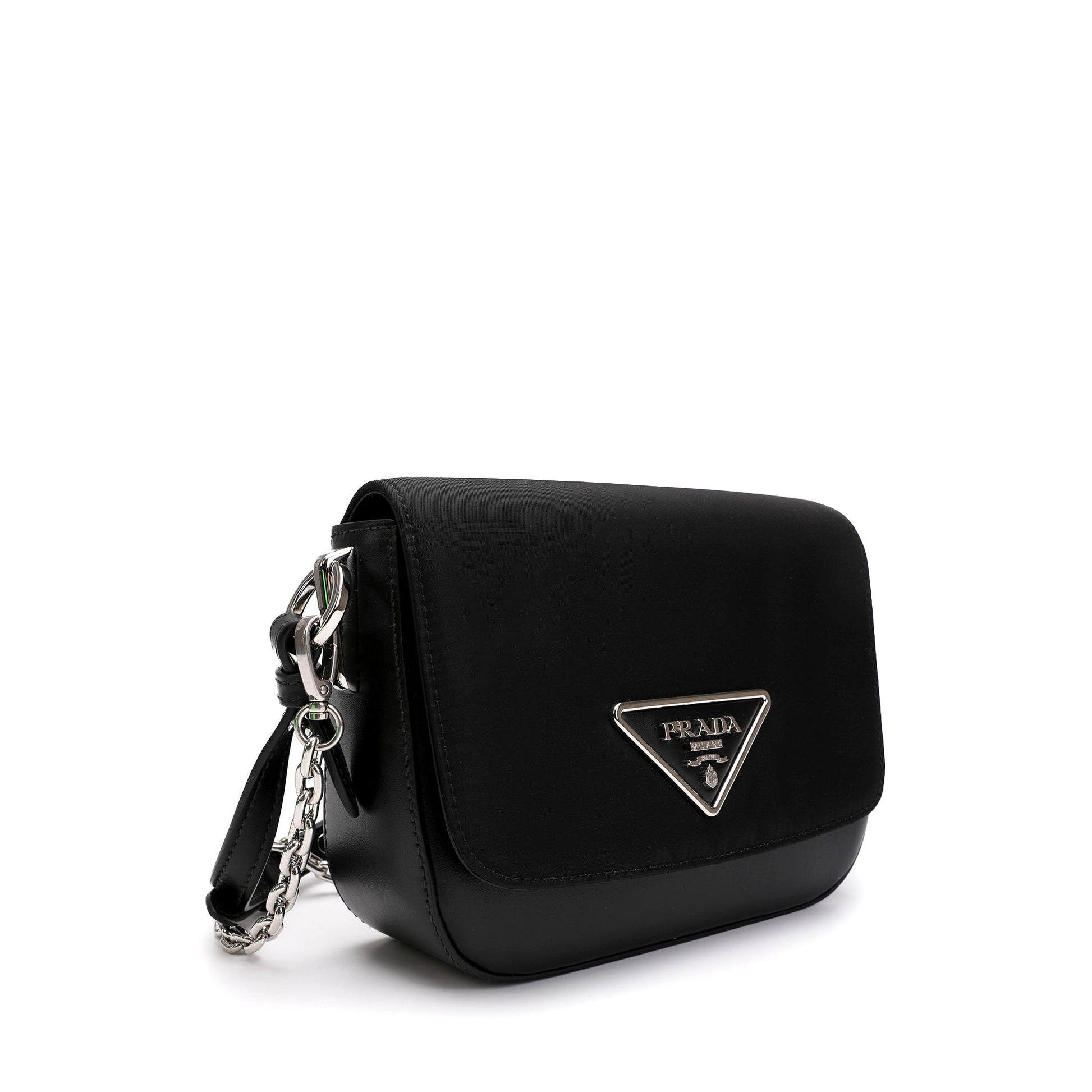 Prada Identity Logo Plaque Shoulder Bag Designer code