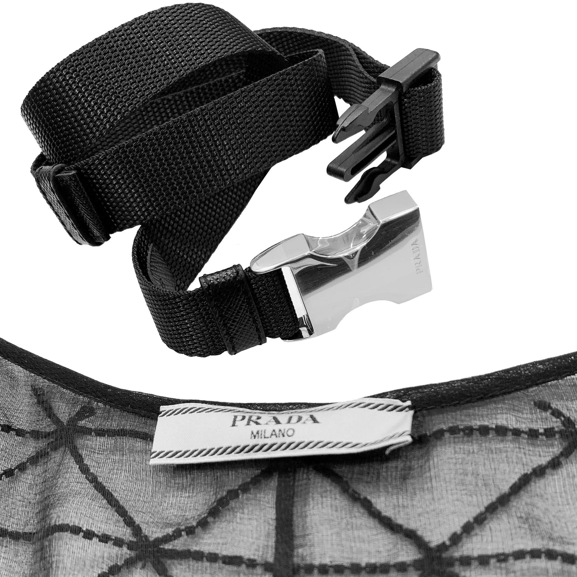 Prada Sutera Dress With Triangle Beads | Designer code: P3E67RS2111ZB1 | Luxury Fashion Eshop | Lamode.com.hk