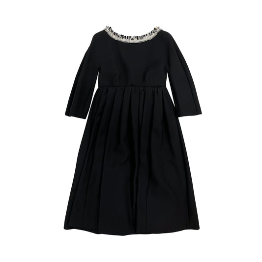 Prada Embellished Collar Babydoll Dress | Designer code: P3D47RS2111YHX | Luxury Fashion Eshop | Lamode.com.hk