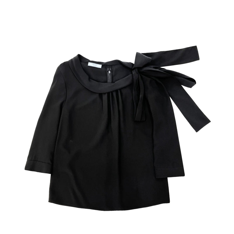 Prada Bow Detailng Blouse | Designer code: P903IS2111H51 | Luxury Fashion Eshop | Lamode.com.hk