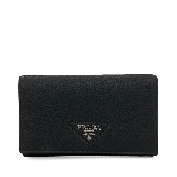 Prada Logo Lettering Continental Wallet | Designer code: 1MF0262BBE | Luxury Fashion Eshop | Lamode.com.hk