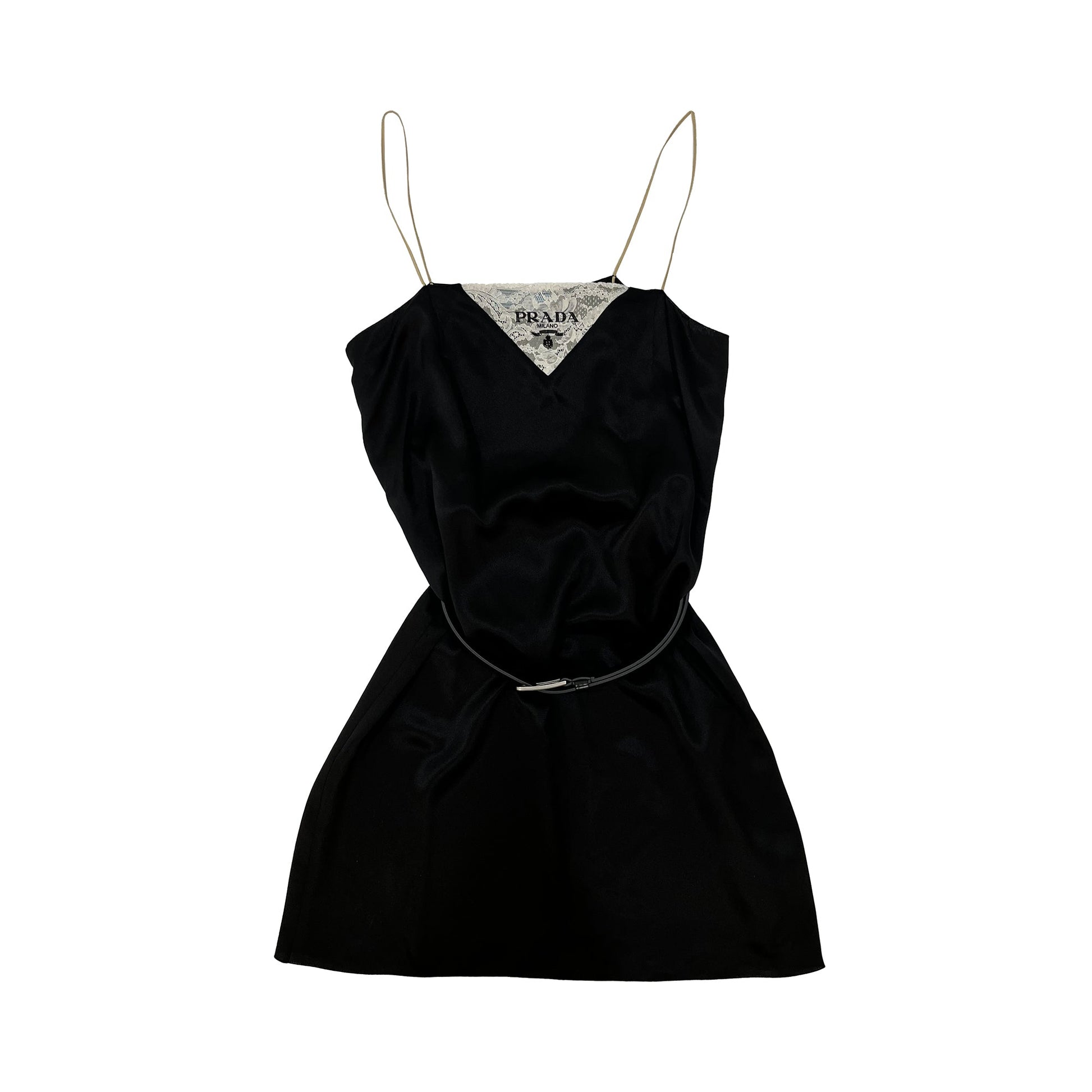 Prada Crepe Satin Mini Dress | Designer code: P3G76KS2211P7N | Luxury Fashion Eshop | Lamode.com.hk