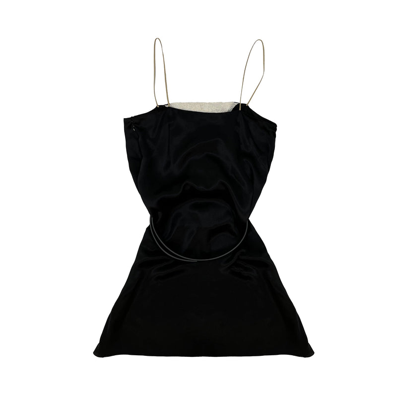Prada Crepe Satin Mini Dress | Designer code: P3G76KS2211P7N | Luxury Fashion Eshop | Lamode.com.hk