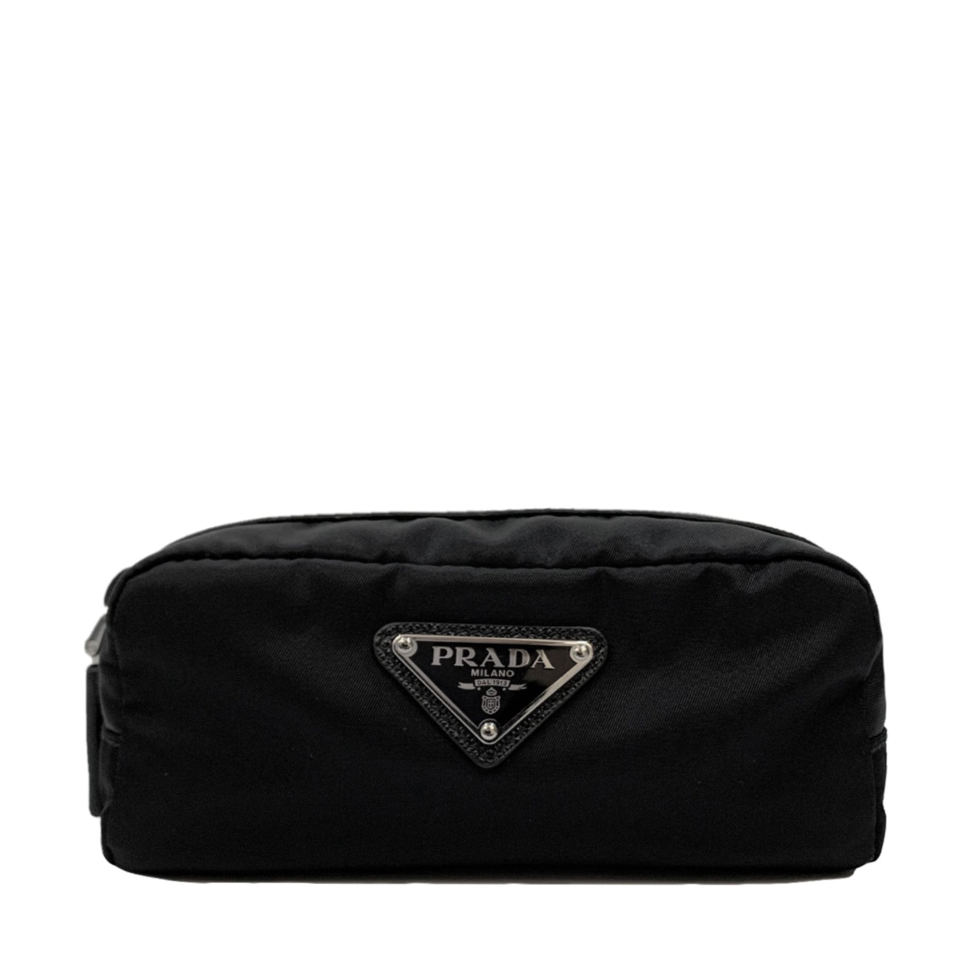 Prada Triangle Logo Plaque Wash Bag | Designer code: 2NA0462DMH | Luxury Fashion Eshop | Lamode.com.hk