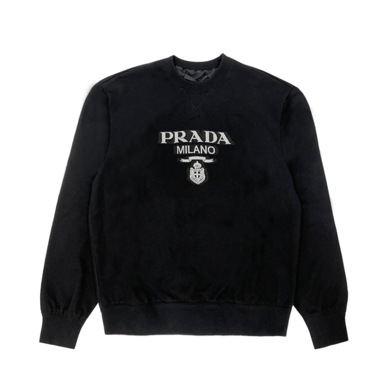 Prada Intarsia Knit Logo Sweatshirt | Designer code: UJL148S2021Y13 | Luxury Fashion Eshop | Lamode.com.hk