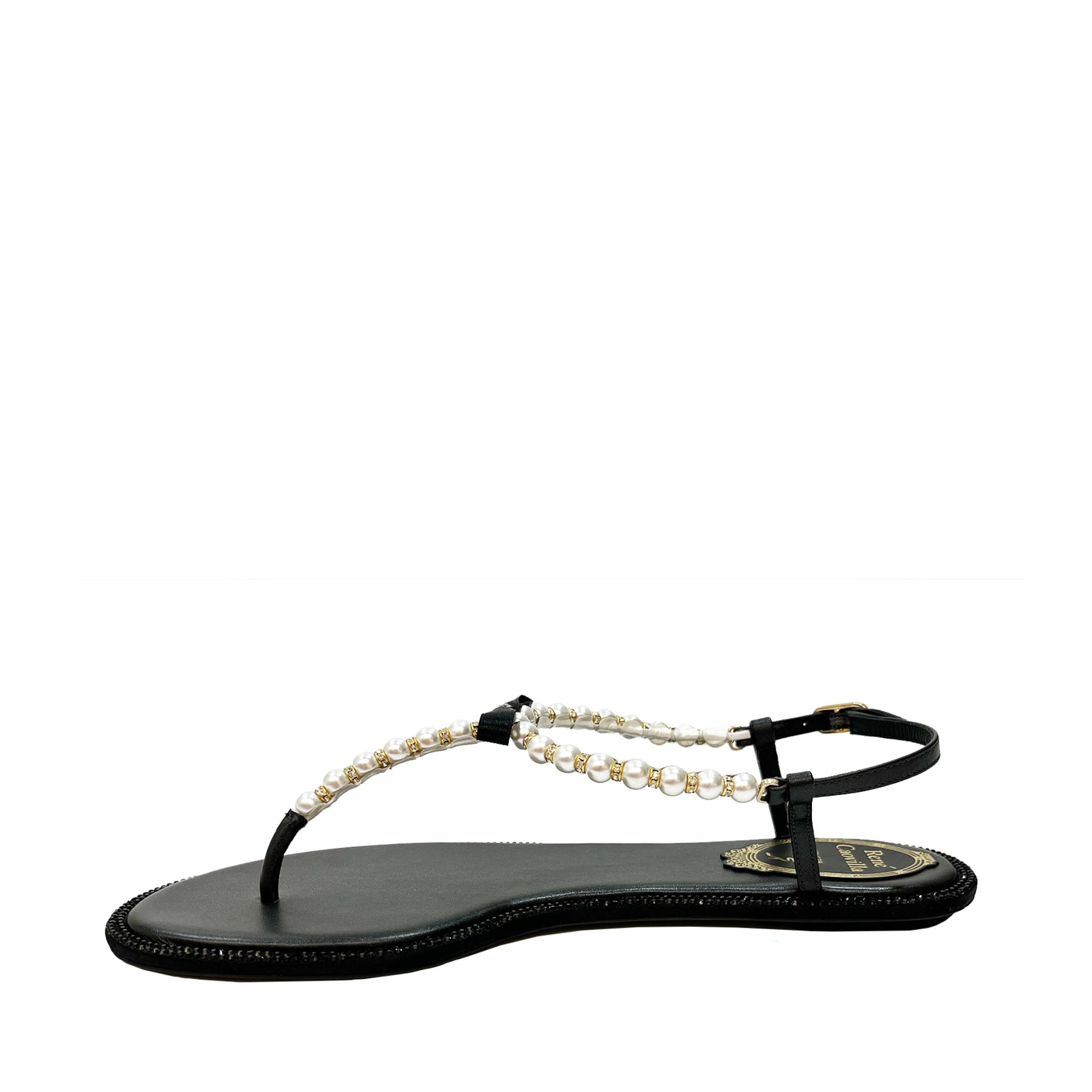 Rene Caovilla Pearl Embellished Sandals | Designer code: C10241010 | Luxury Fashion Eshop | Lamode.com.hk