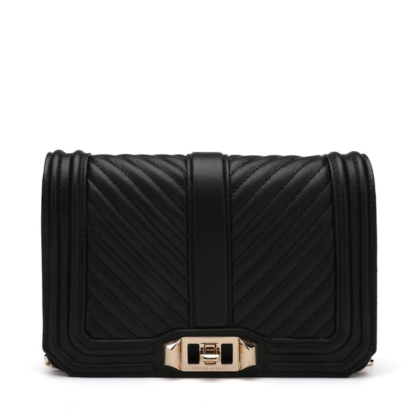 Rebecca Minkoff Chevron Quilted Small Love Crossbody Bag | Designer code: HU18ICQX45 | Luxury Fashion Eshop | Lamode.com.hk