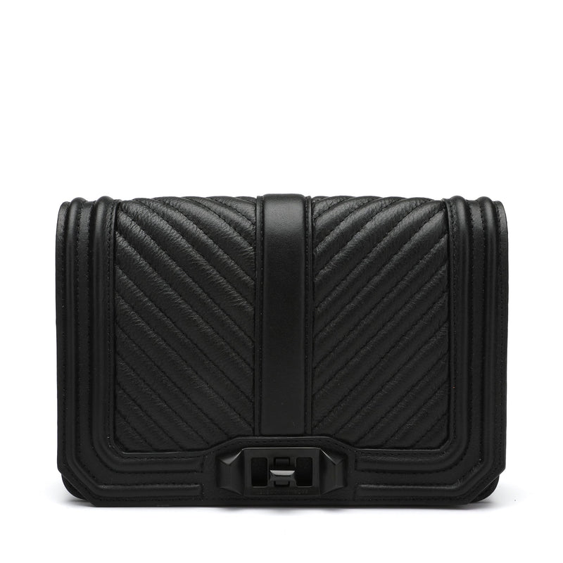 Rebecca Minkoff Chevron Quilted Small Love Crossbody Bag | Designer code: HU18MCQX45 | Luxury Fashion Eshop | Lamode.com.hk