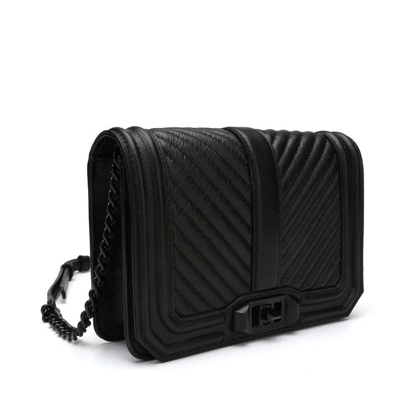 Rebecca Minkoff Chevron Quilted Small Love Crossbody Bag | Designer code: HU18MCQX45 | Luxury Fashion Eshop | Lamode.com.hk