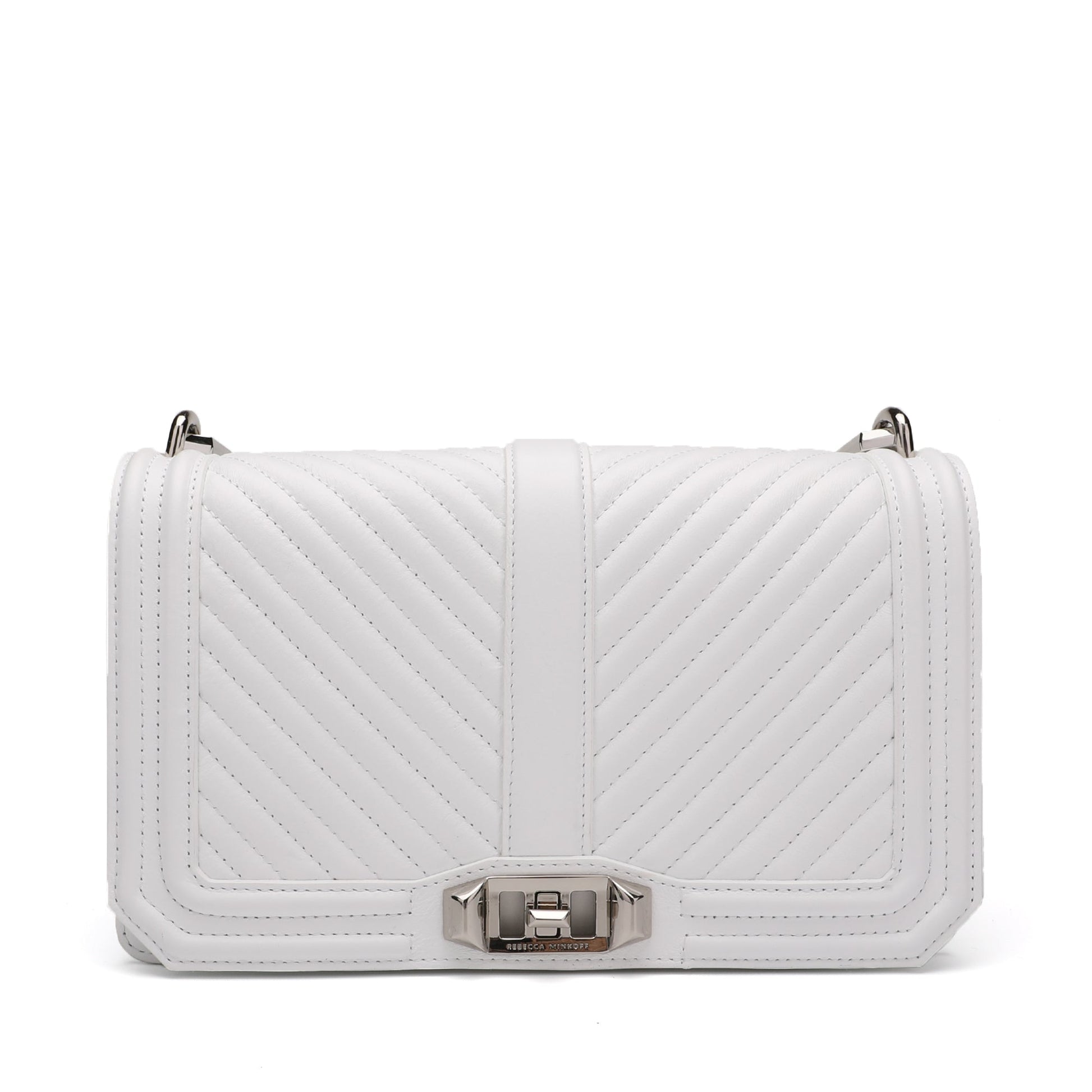 Rebecca Minkoff Chevron Quilted Love Crossbody Bag | Designer code: HH18ECQX08 | Luxury Fashion Eshop | Lamode.com.hk