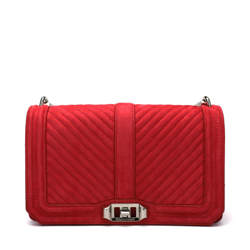 Rebecca Minkoff Chevron Quilted Love Crossbody Bag | Designer code: HH18ECQX08 | Luxury Fashion Eshop | Lamode.com.hk