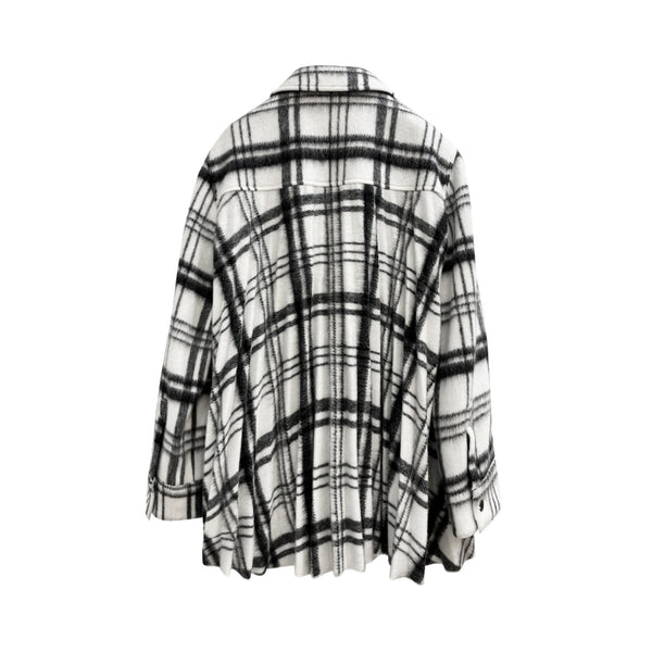 Red Valentino Checked Wool Pleated Jacket | Designer code: WR0CID80650 | Luxury Fashion Eshop | Lamode.com.hk