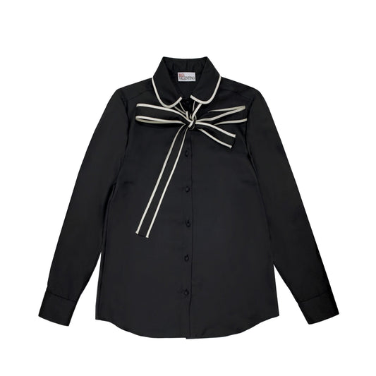 Red Valentino Bow Neck Shirt | Designer code: 2R3ABK956PV | Luxury Fashion Eshop | Lamode.com.hk