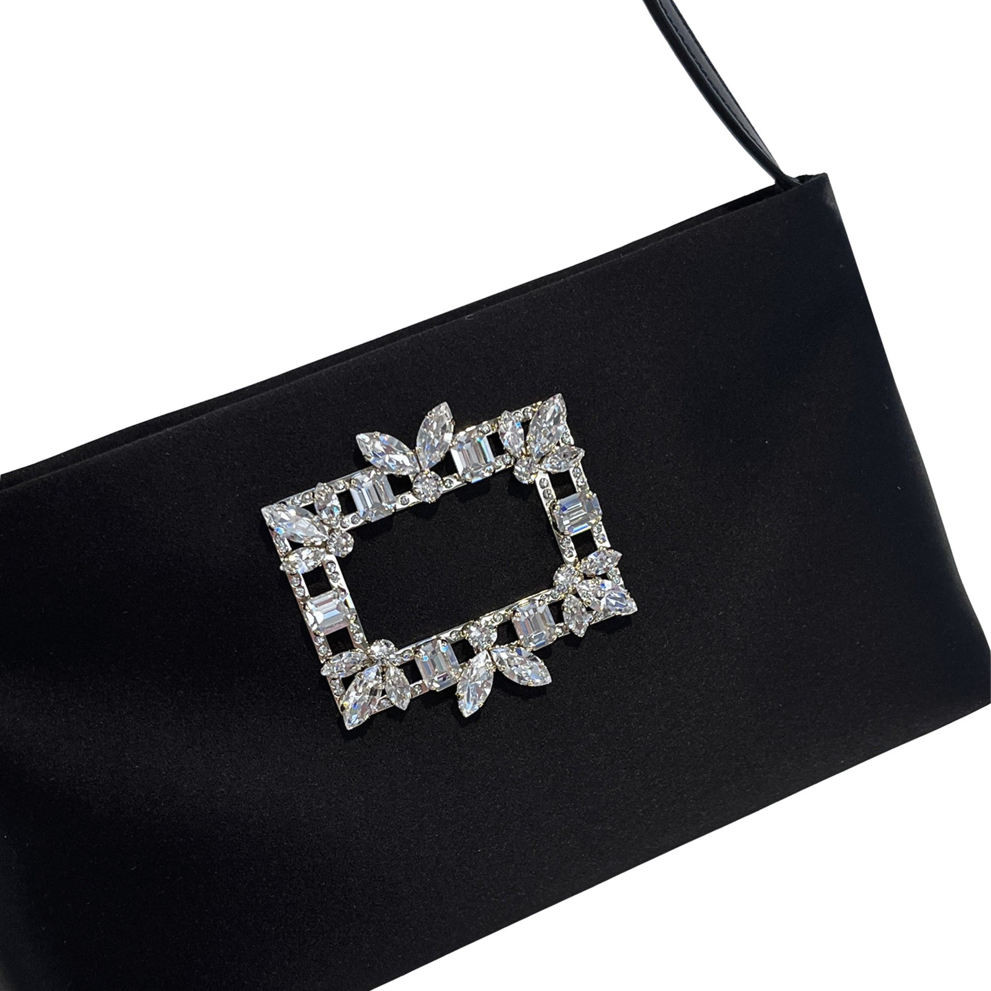Roger Vivier Nightlily Mini Satin Shoulder Bag | Designer code: RBWAMZW0100Q5K | Luxury Fashion Eshop | Lamode.com.hk