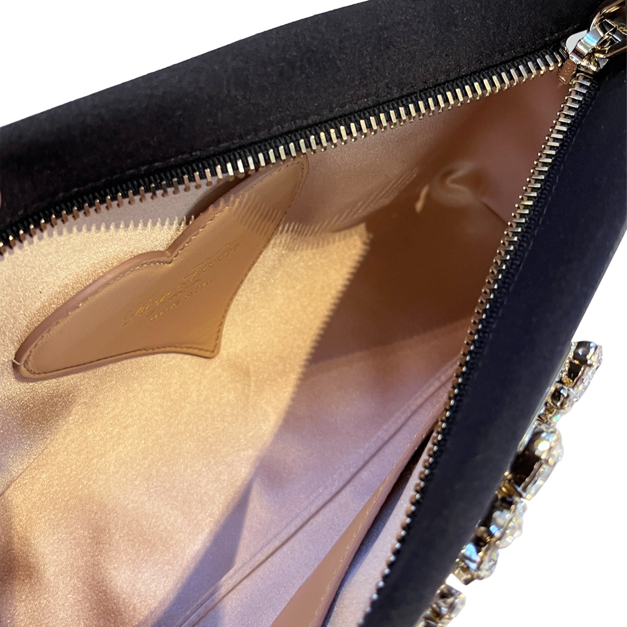 Roger Vivier Nightlily Mini Satin Shoulder Bag | Designer