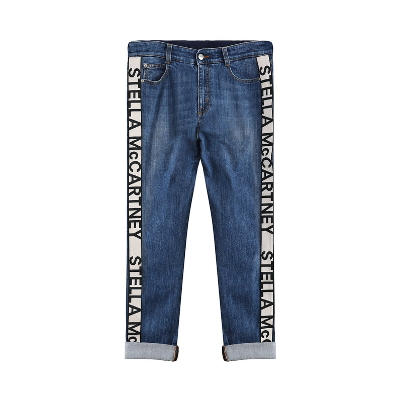 Stella McCartney Logo Stripe Skinny Jeans | Designer code: 372773SNH55 | Luxury Fashion Eshop | Lamode.com.hk