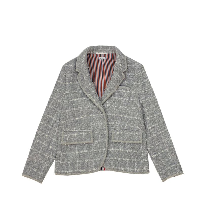 Thom Browne Tweed Single Breasted Blazer | Designer code: FBC812EF0054 | Luxury Fashion Eshop | Lamode.com.hk