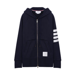 Thom Browne Engineered 4 Bar Zip Up Jersey Hoodie | Designer code: MJT022H00535 | Luxury Fashion Eshop | Lamode.com.hk