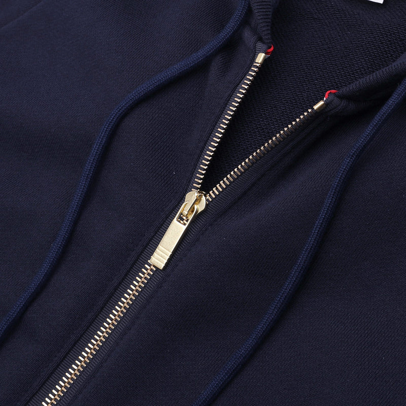 Thom Browne Engineered 4 Bar Zip Up Jersey Hoodie | Designer code: MJT022H00535 | Luxury Fashion Eshop | Lamode.com.hk